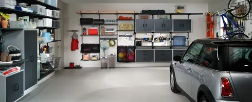 Vue intérieur d'un garage