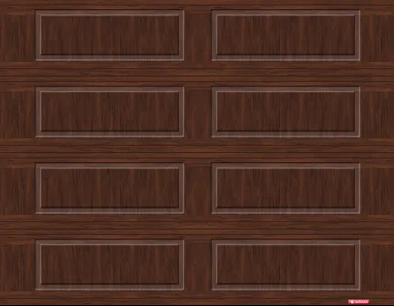 Garaga garage door model Shaker-Modern XL colour American Walnut